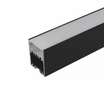 Aluminum Luminaire Profile 40x50mm Black for LED Strips